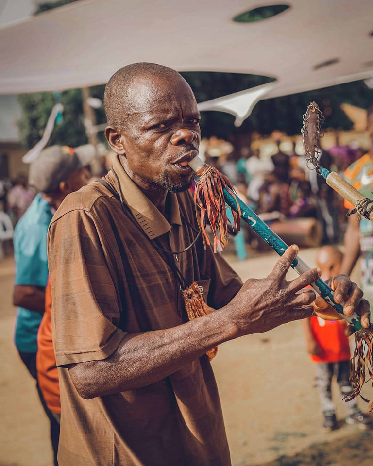 A Gbagyi Flute Player